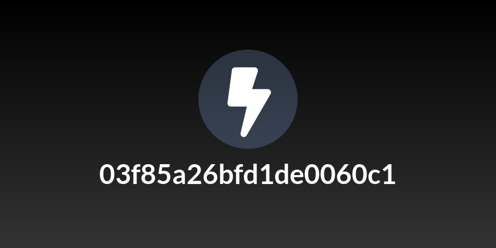 03f85a26bfd1de0060c1