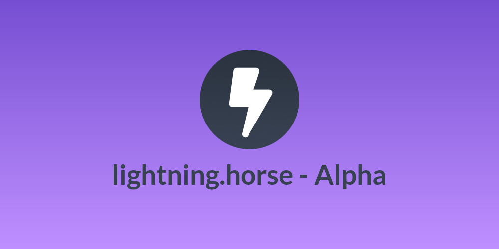 lightning.horse - Alpha