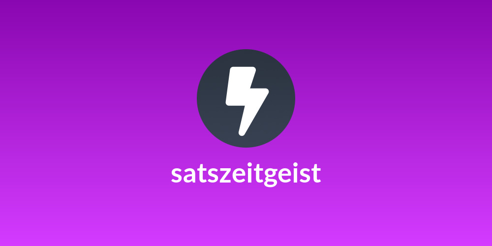 sats⚡zeitgeist