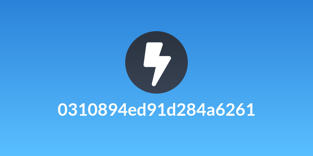 0310894ed91d284a6261