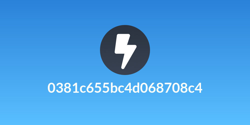 0381c655bc4d068708c4