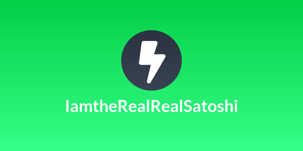 IamtheRealRealSatoshi