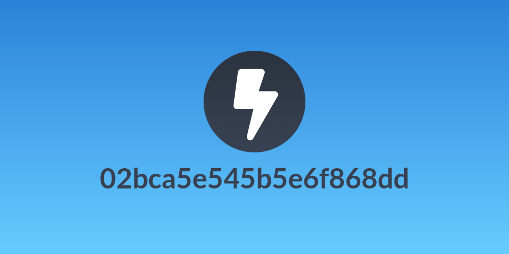 02bca5e545b5e6f868dd