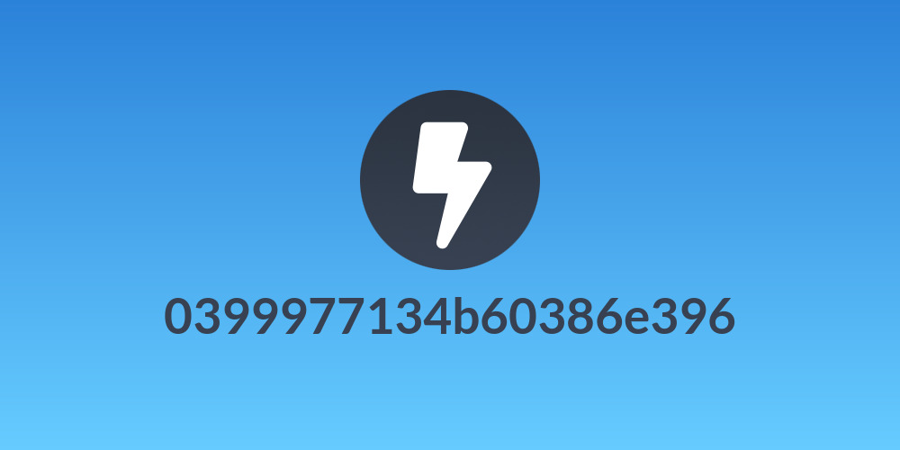 0399977134b60386e396