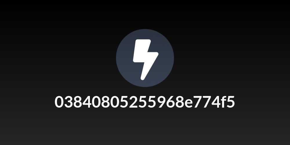 03840805255968e774f5