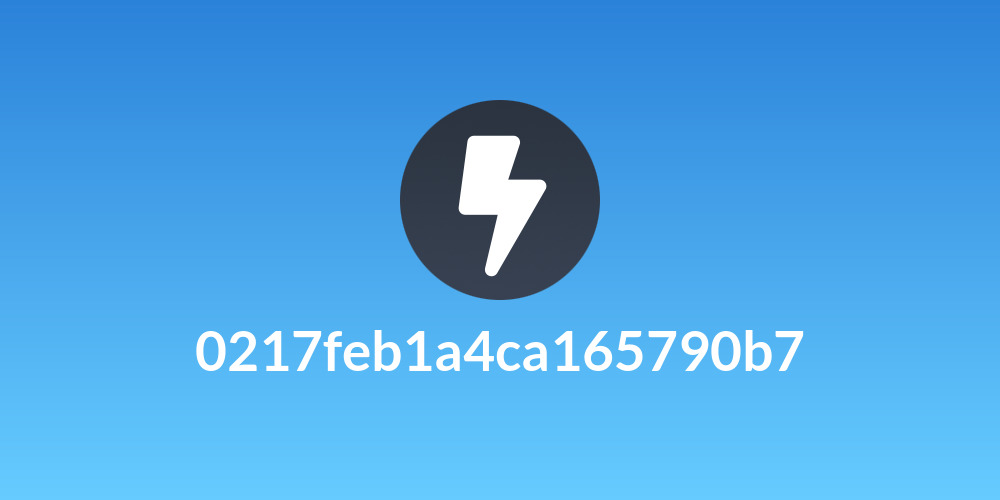 0217feb1a4ca165790b7