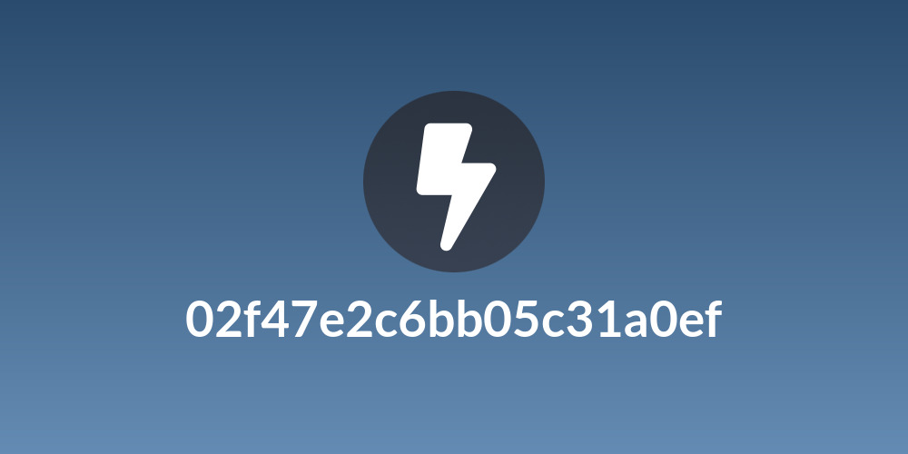02f47e2c6bb05c31a0ef