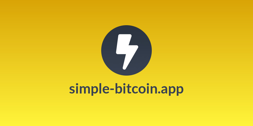simple-bitcoin.app