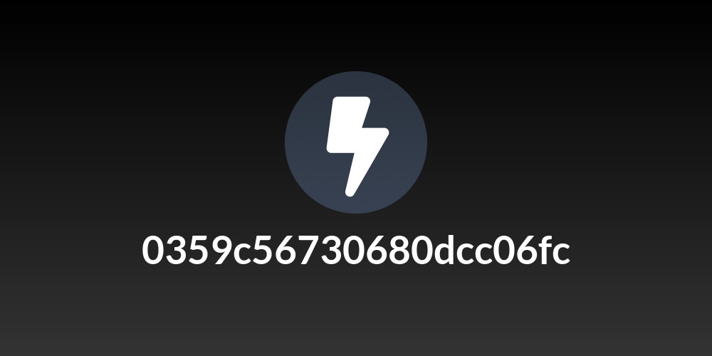 0359c56730680dcc06fc