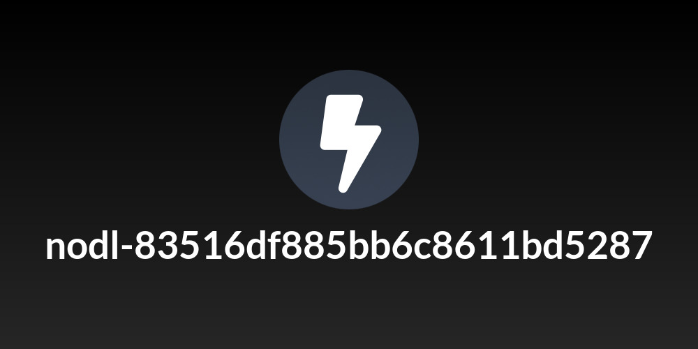 nodl-83516df885bb6c8611bd5287