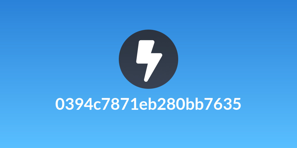 0394c7871eb280bb7635