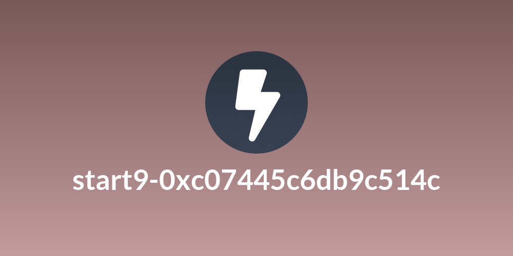 start9-0xc07445c6db9c514c