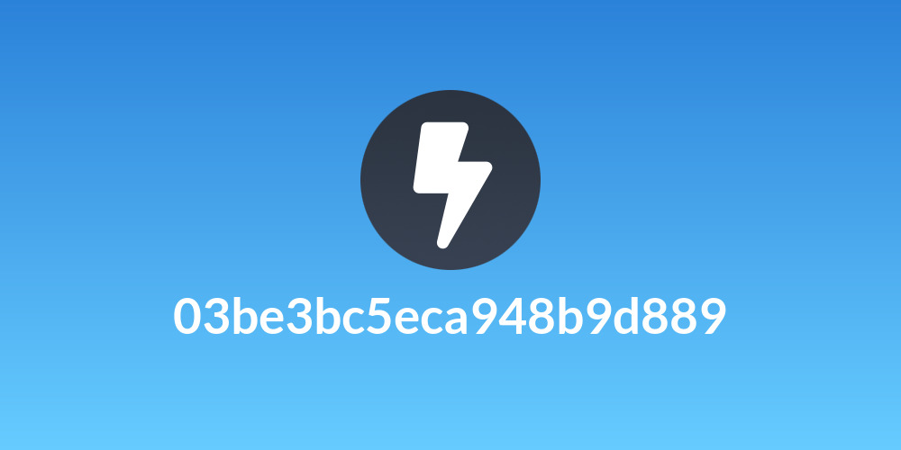 03be3bc5eca948b9d889