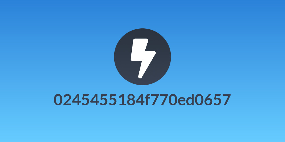 0245455184f770ed0657