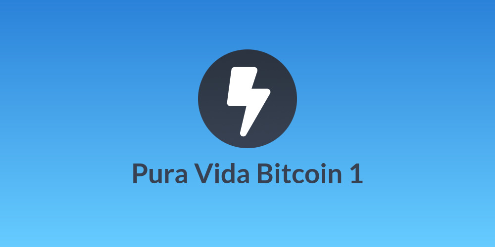 Pura Vida Bitcoin 1