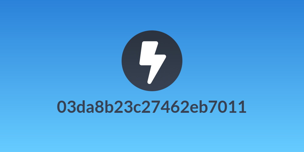 03da8b23c27462eb7011
