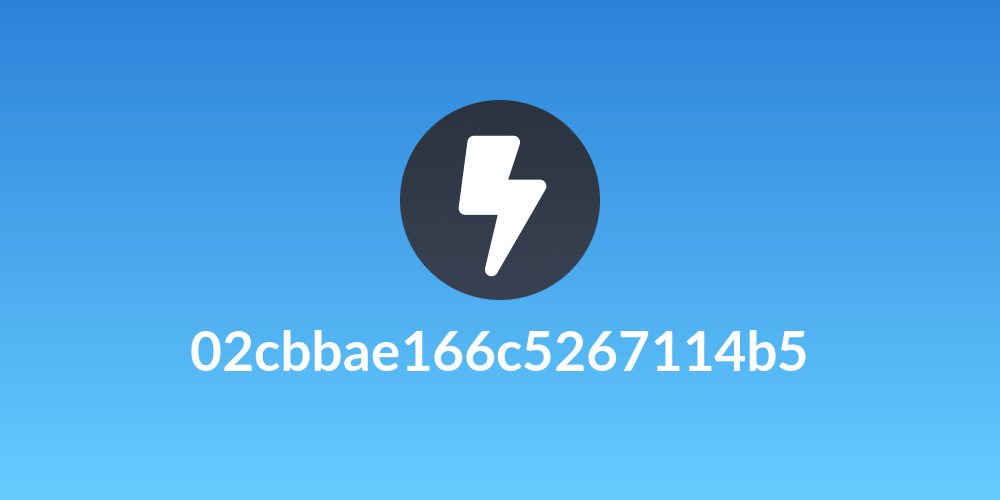 02cbbae166c5267114b5