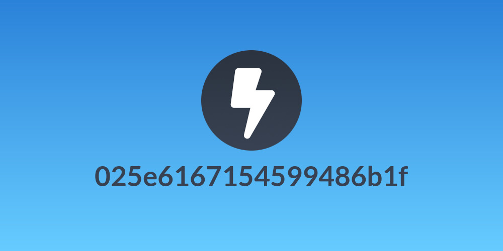 025e6167154599486b1f