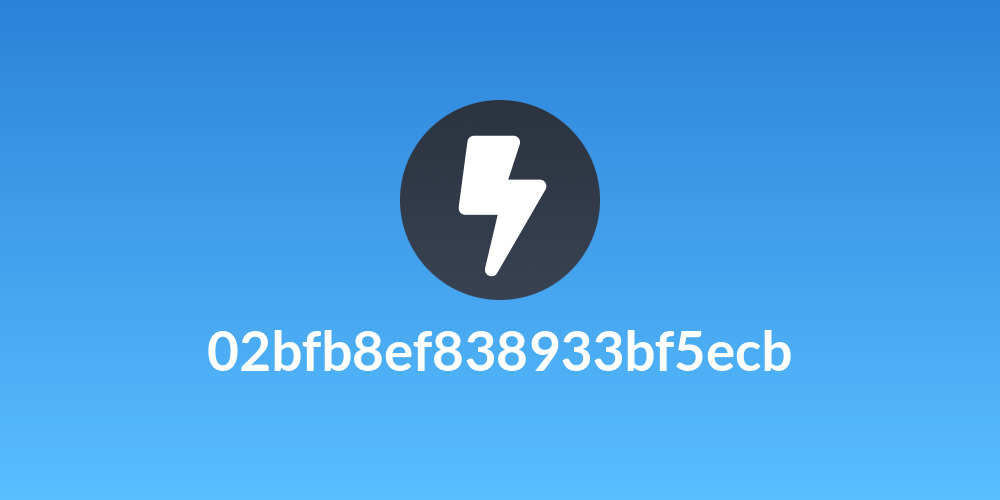 02bfb8ef838933bf5ecb