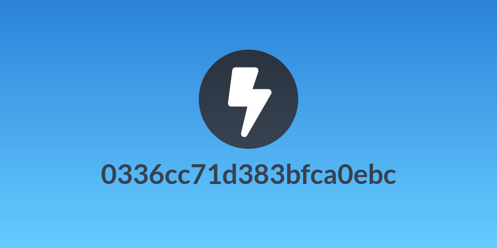 0336cc71d383bfca0ebc