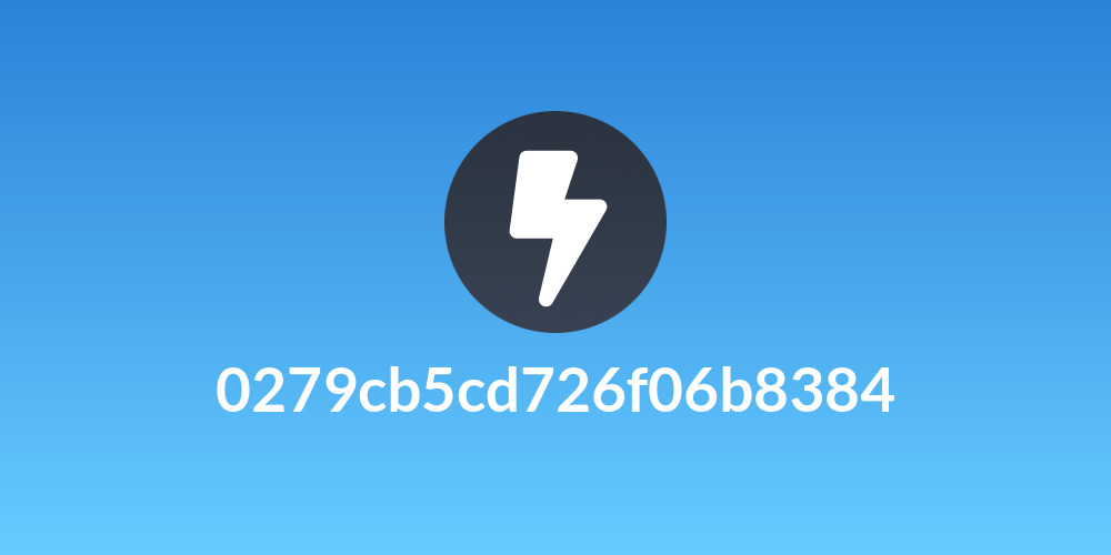 0279cb5cd726f06b8384