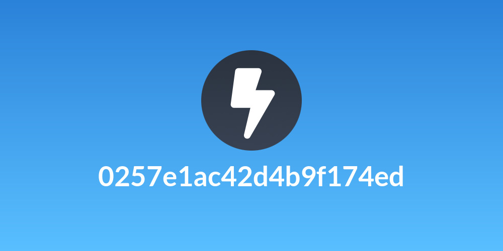 0257e1ac42d4b9f174ed