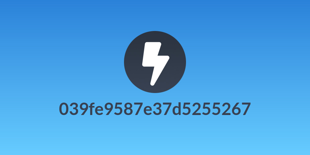 039fe9587e37d5255267