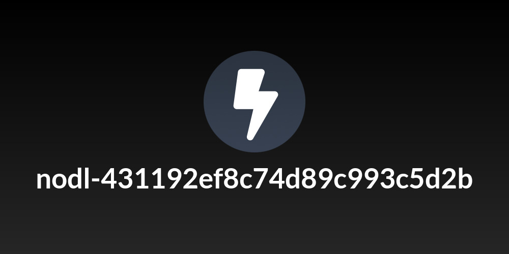 nodl-431192ef8c74d89c993c5d2b