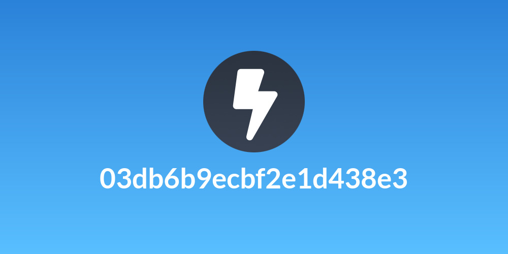 03db6b9ecbf2e1d438e3