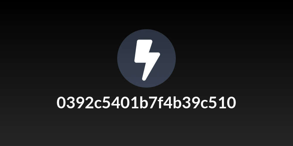 0392c5401b7f4b39c510