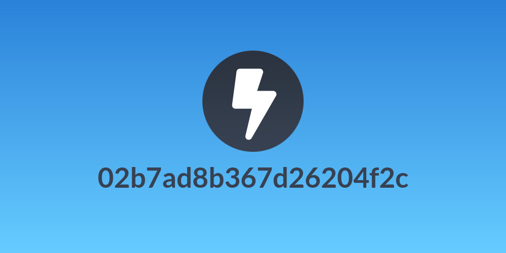 02b7ad8b367d26204f2c