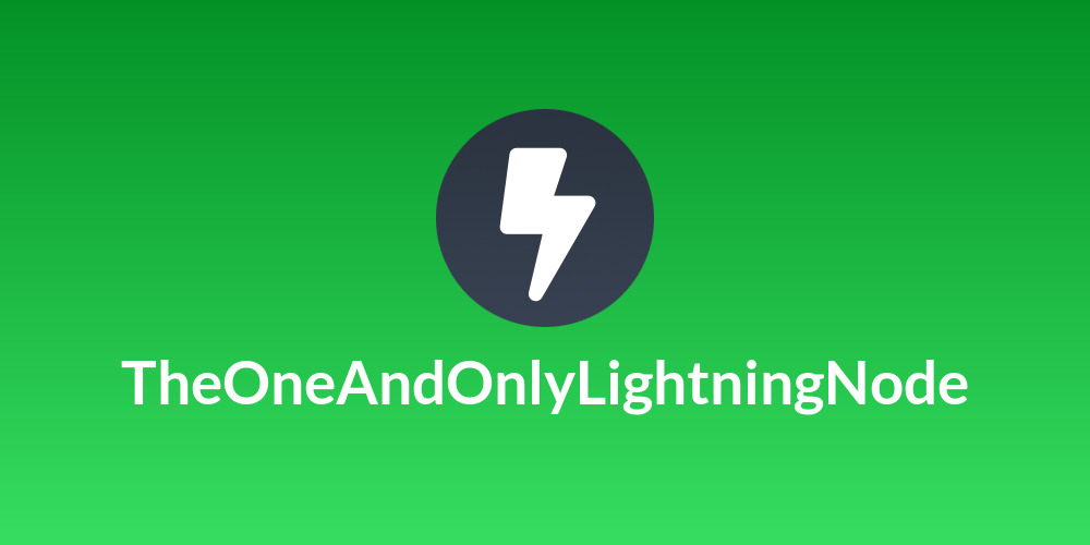 TheOneAndOnlyLightningNode