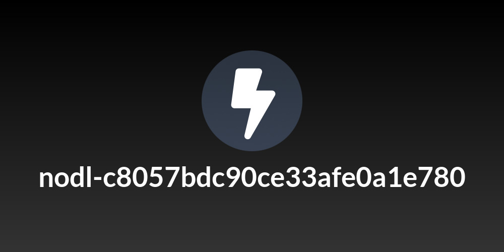 nodl-c8057bdc90ce33afe0a1e780
