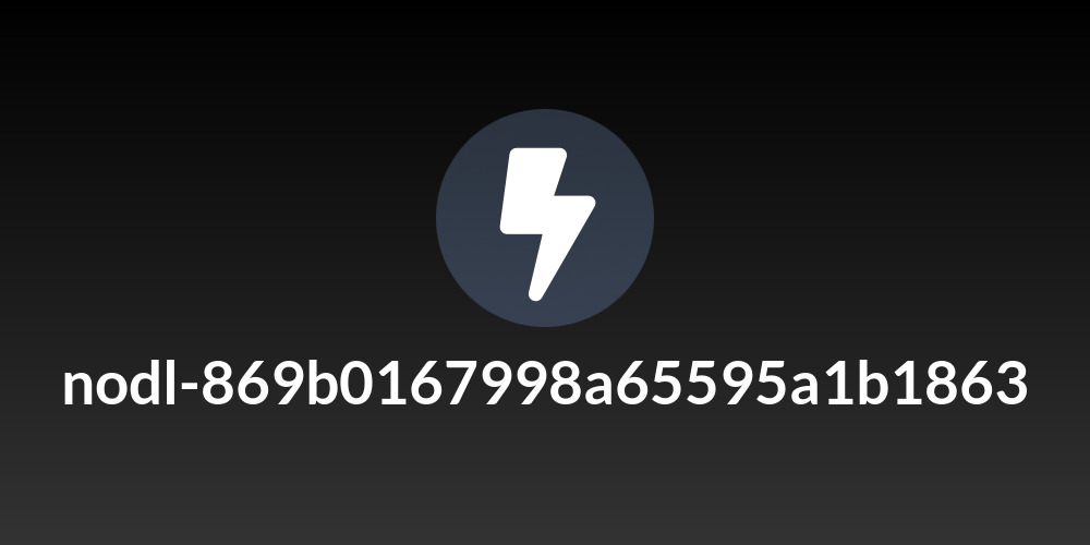 nodl-869b0167998a65595a1b1863