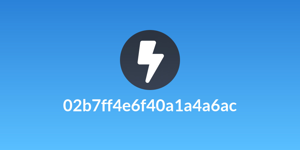 02b7ff4e6f40a1a4a6ac