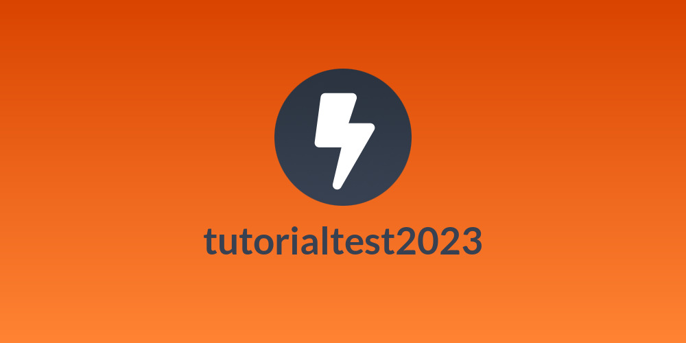 tutorialtest2023