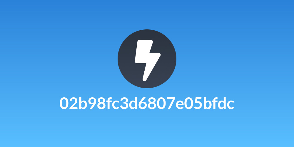 02b98fc3d6807e05bfdc