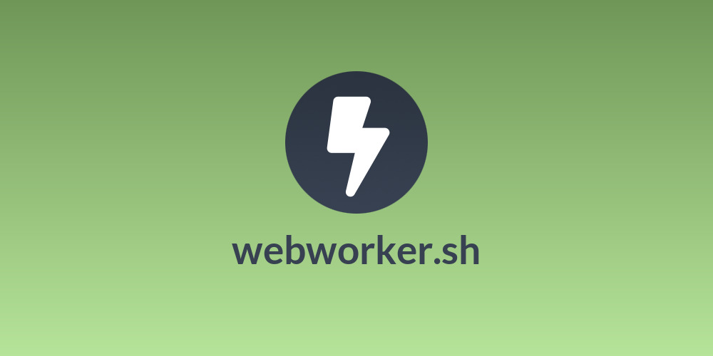 🐸webworker.sh🐸