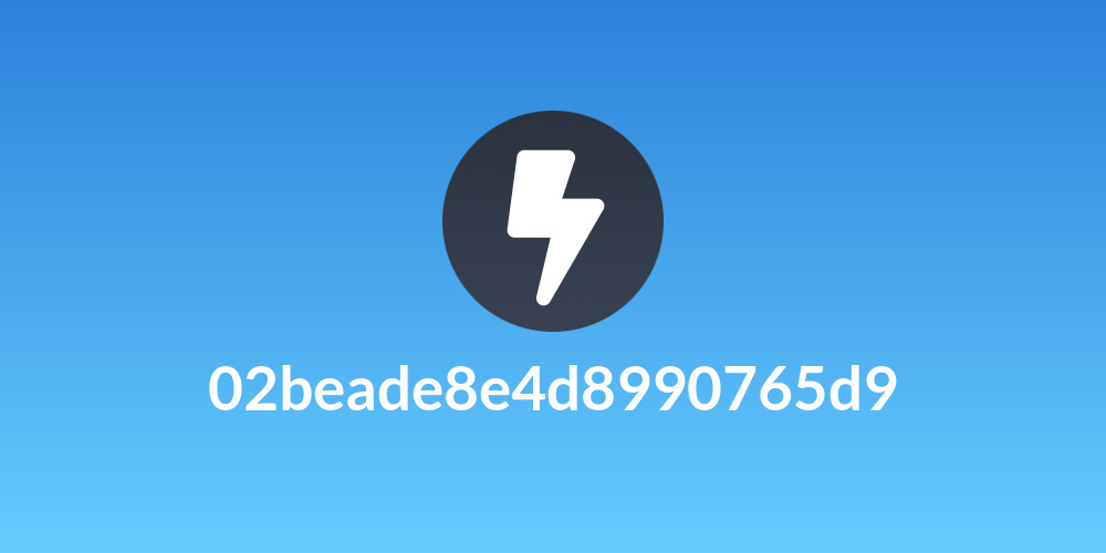 02beade8e4d8990765d9