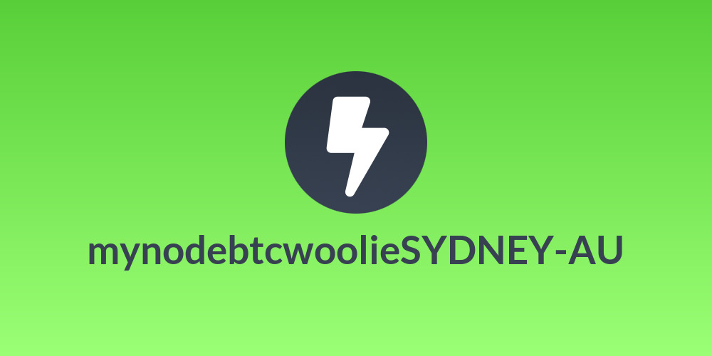 mynodebtcwoolieSYDNEY-AU