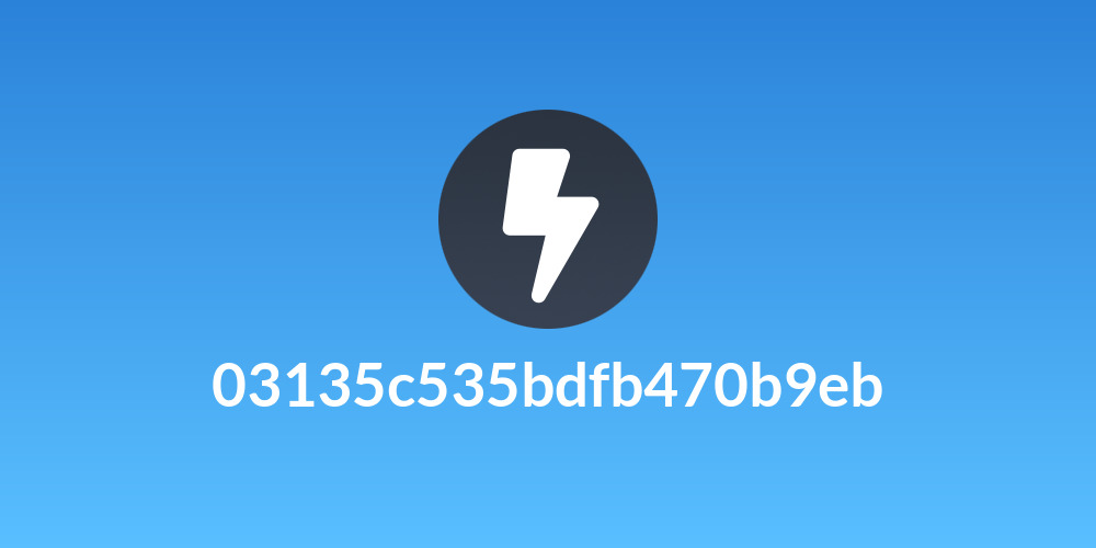 03135c535bdfb470b9eb