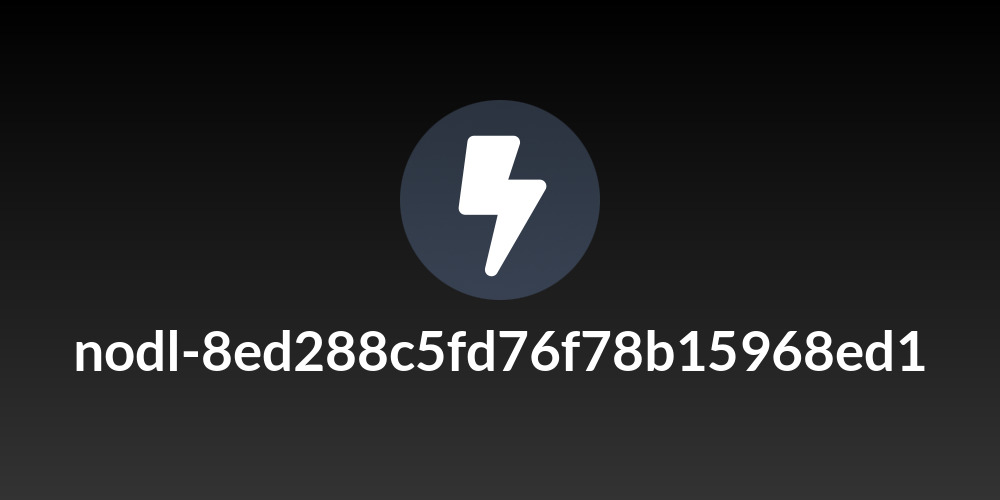 nodl-8ed288c5fd76f78b15968ed1