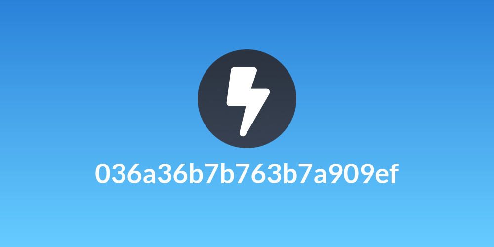 036a36b7b763b7a909ef