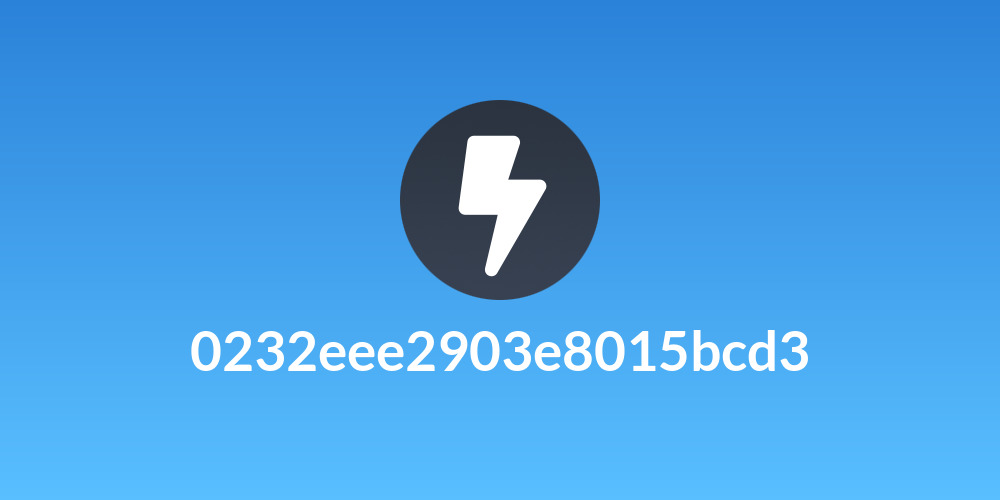 0232eee2903e8015bcd3