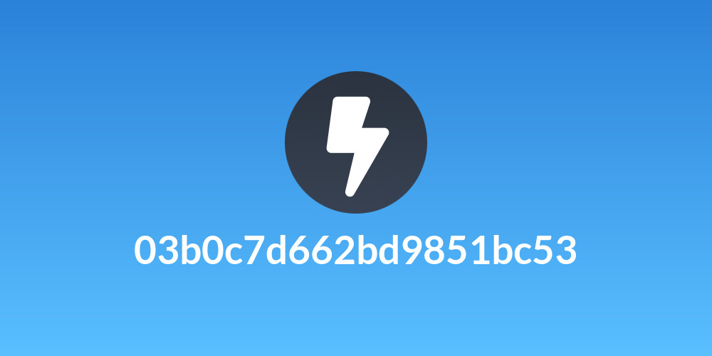 03b0c7d662bd9851bc53