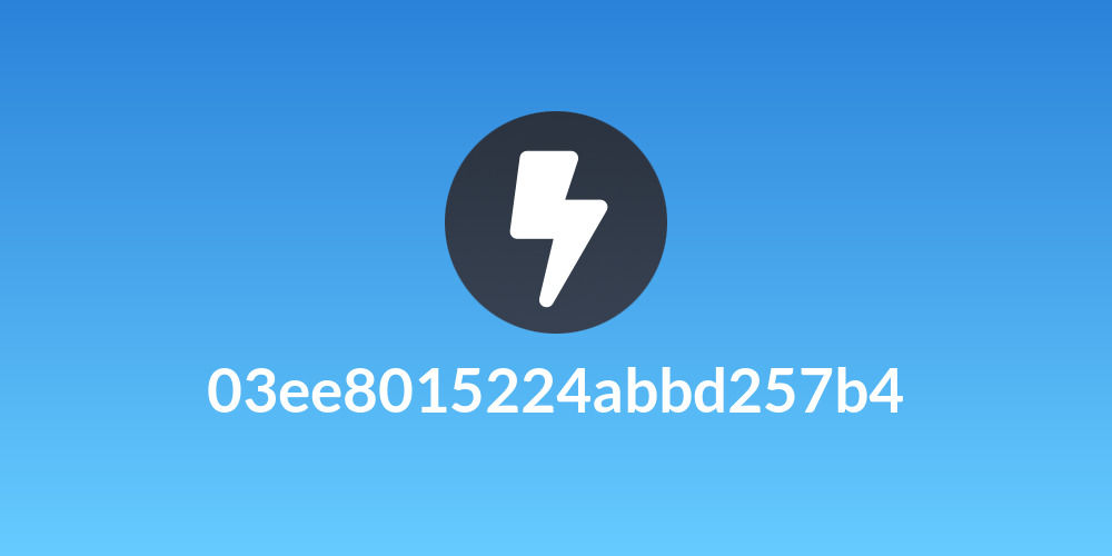 03ee8015224abbd257b4