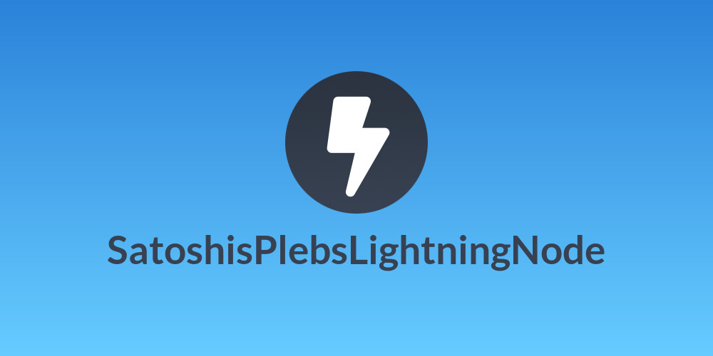 SatoshisPlebsLightningNode