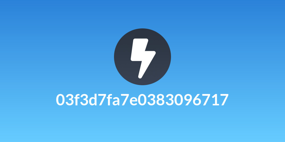 03f3d7fa7e0383096717