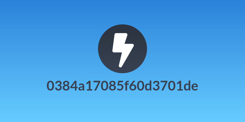 0384a17085f60d3701de