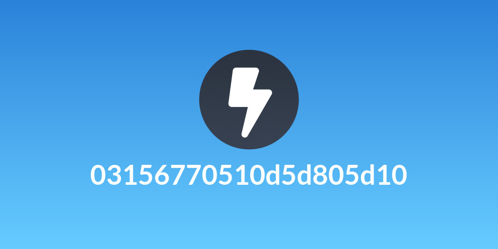 03156770510d5d805d10